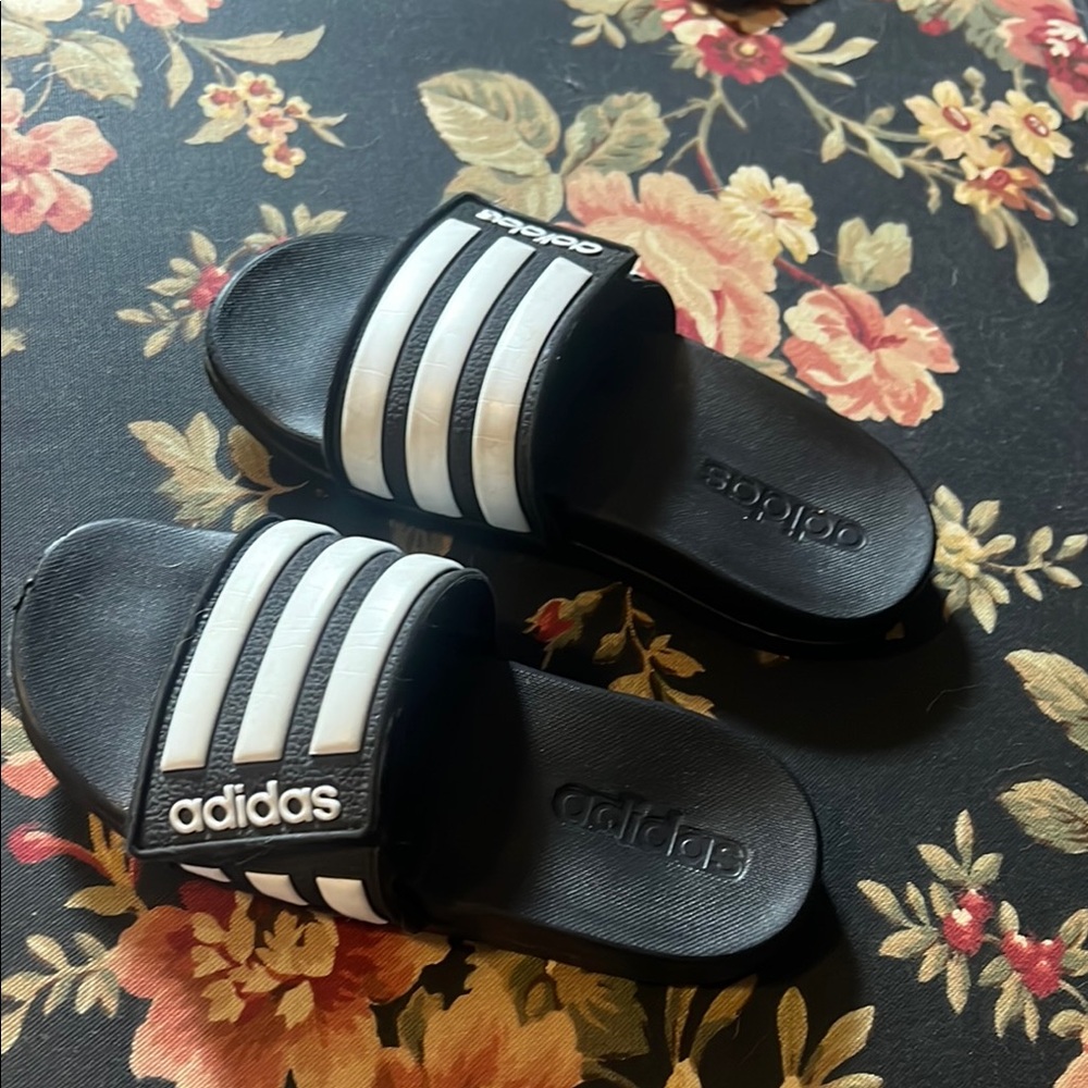Adidas Black and White Sport Sandals